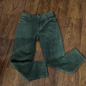 Women’s BDG Urban Outfitters Mom High-Rise green corduroy pants -size 28